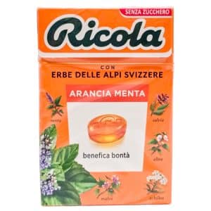 Bomboane Ricola cu portocale și mentă 50 g