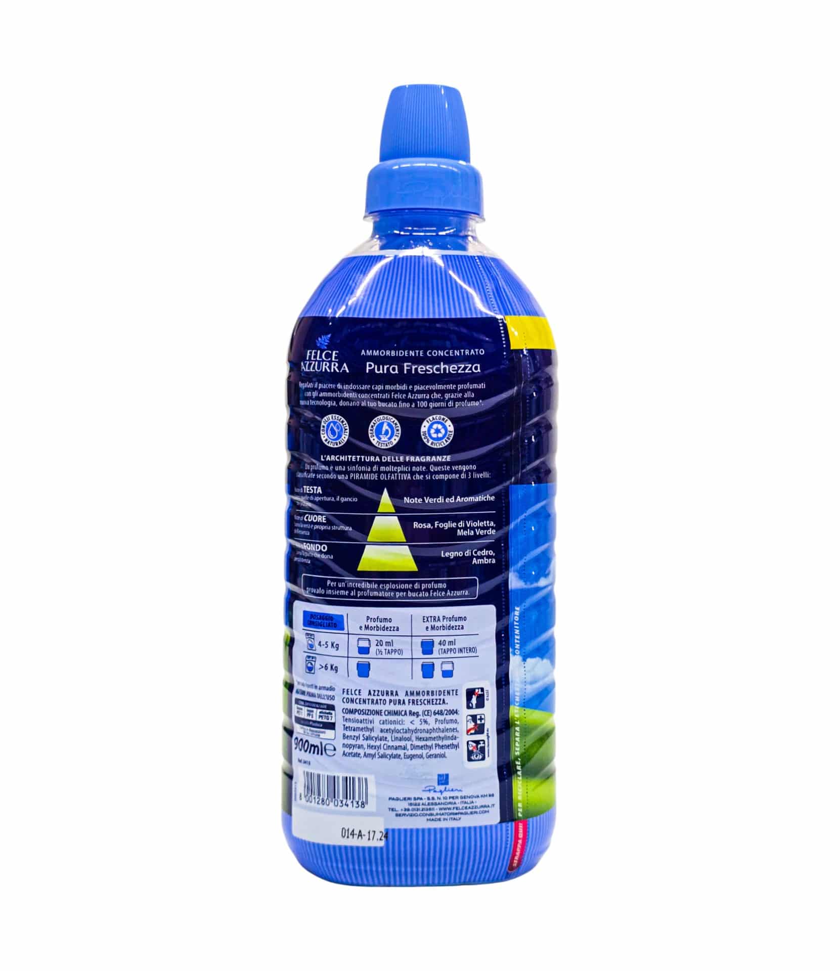 Balsam rufe Felce Azzurra Pura Freschezza concentrat 900ml - imagine 2