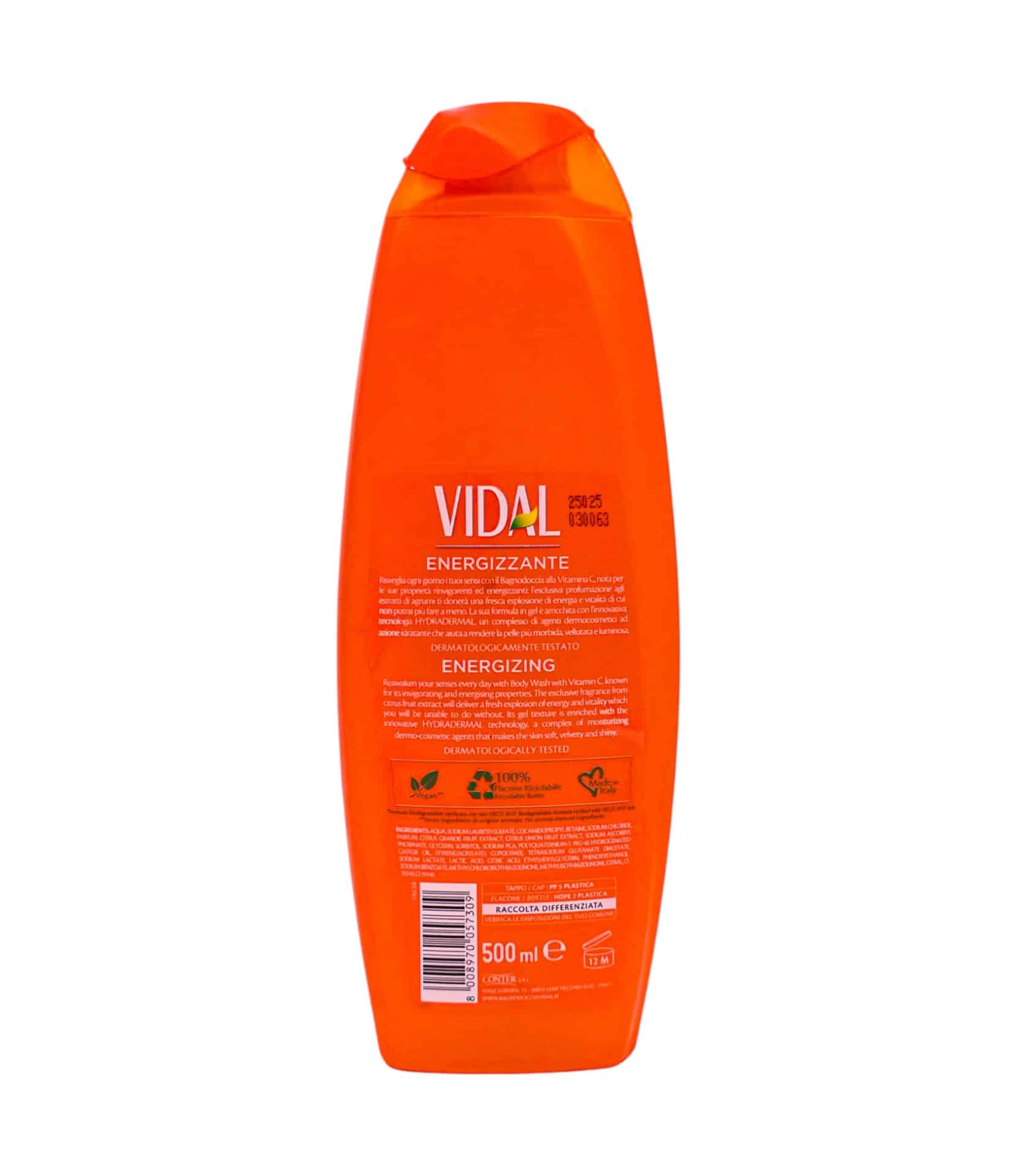 Gel de Duș Vidal Energizant cu Vitamina C, 500ml - imagine 2