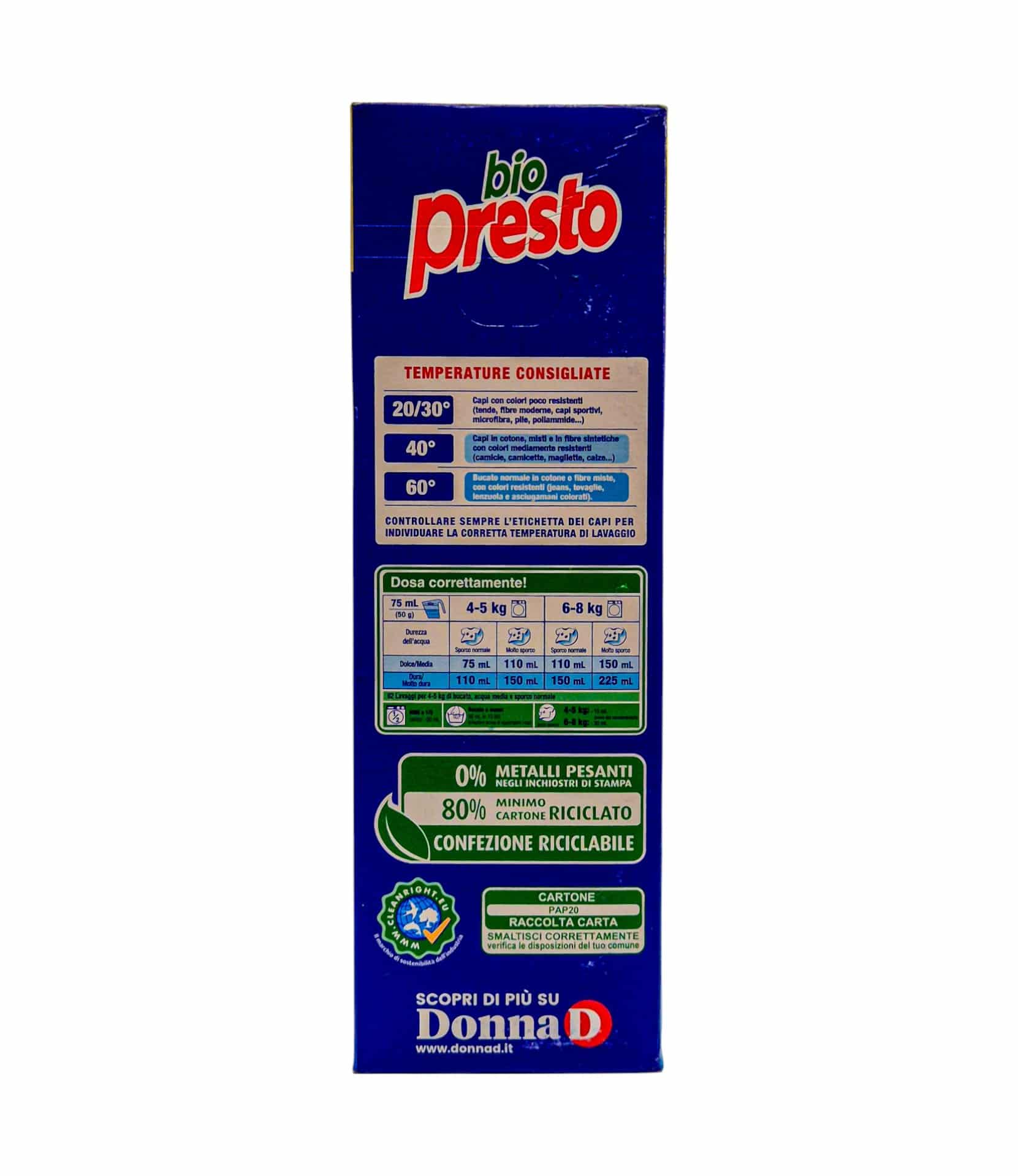 Detergent pulbere Bio Presto Total 4+1 62 spalari - imagine 2