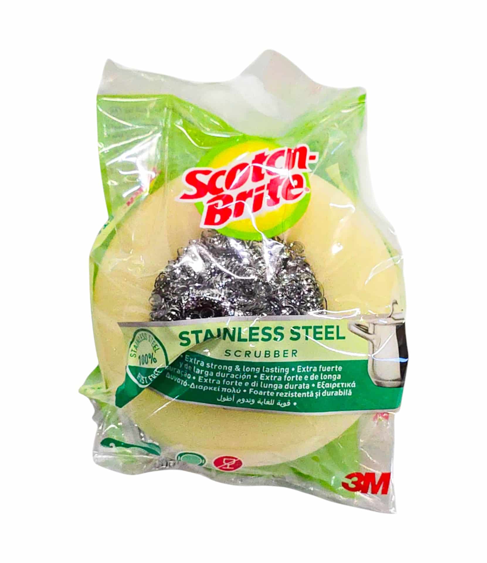 Perie Scotch-Brite Stainless Steel cu burete, pachet 6