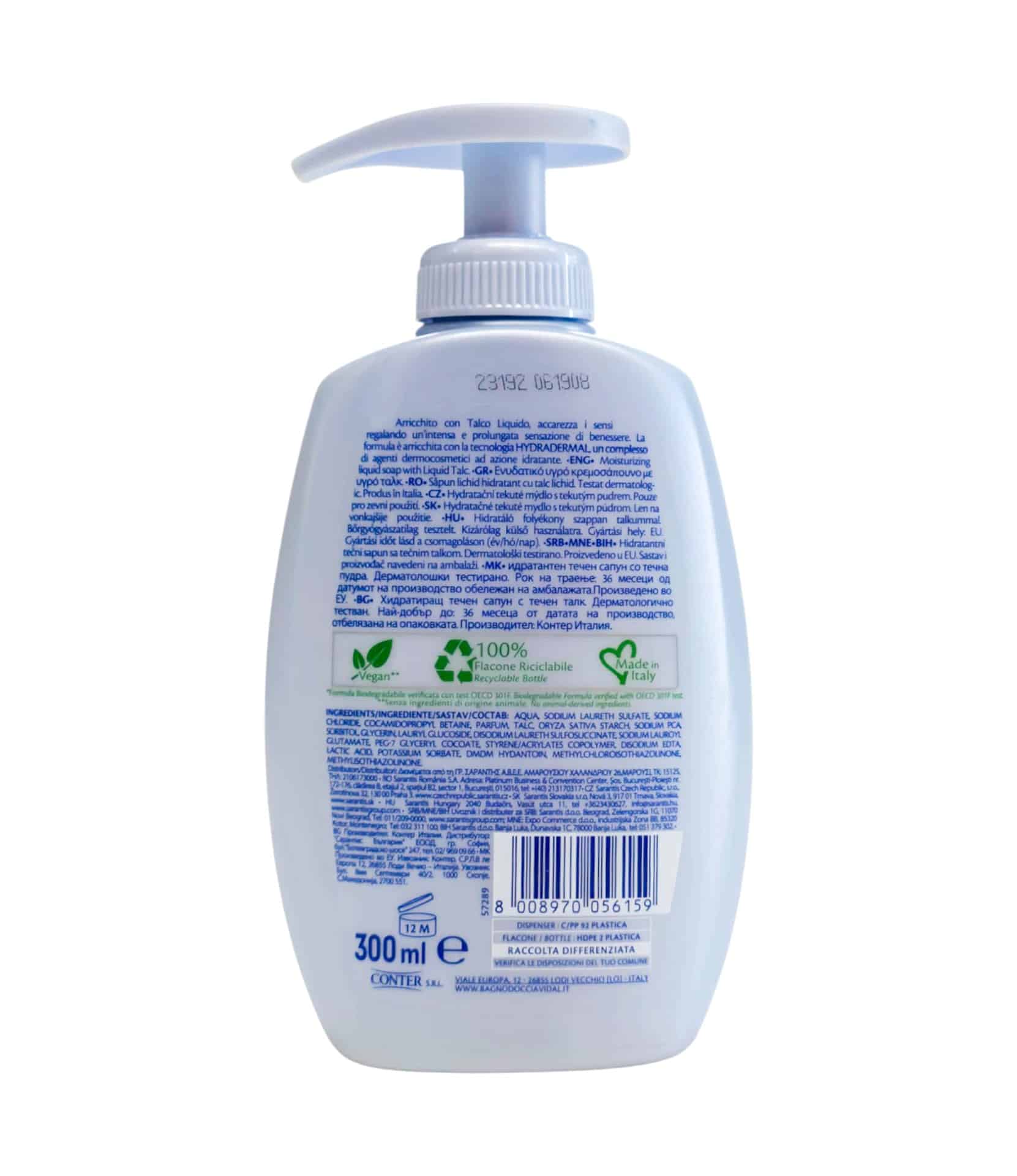 Săpun lichid Vidal Talco 300 ml - imagine 2