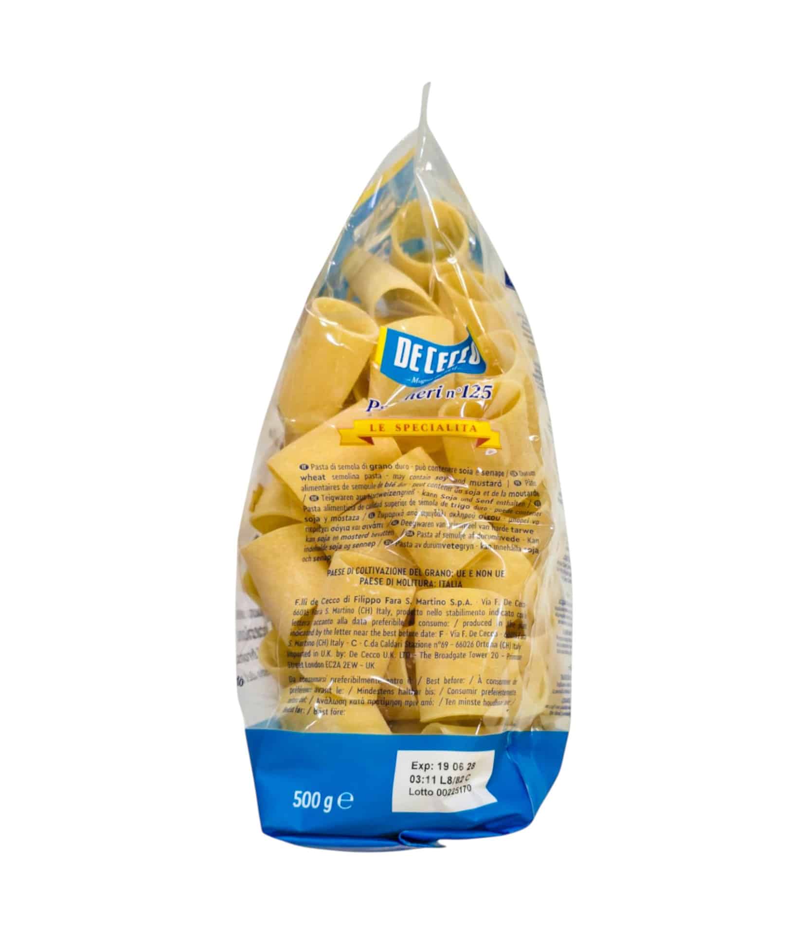 Paste Paccheri n. 125 De Cecco 500 g - imagine 3