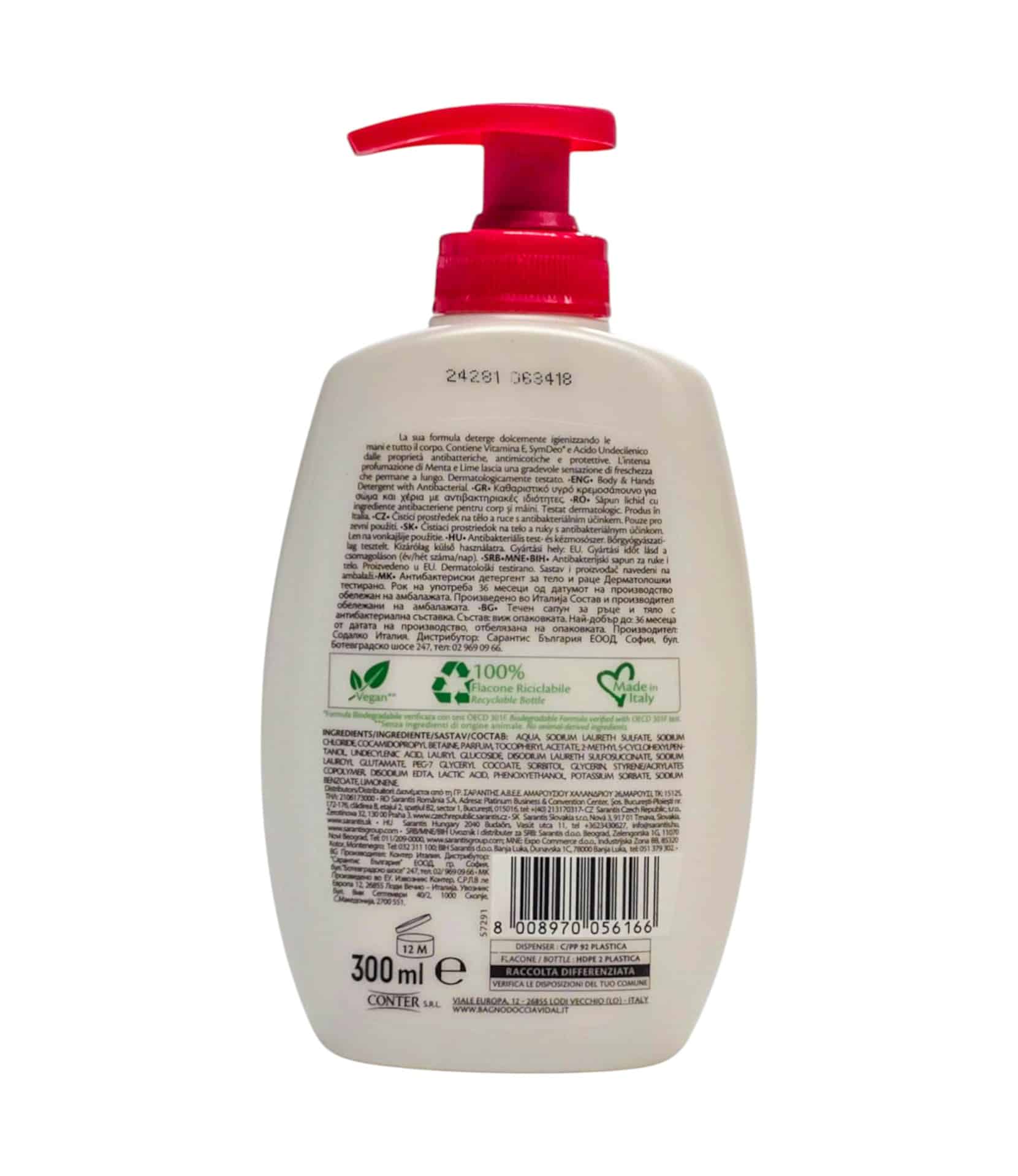 Săpun lichid antibacterial Vidal Igiene & Sicurezza 300 ml - imagine 2