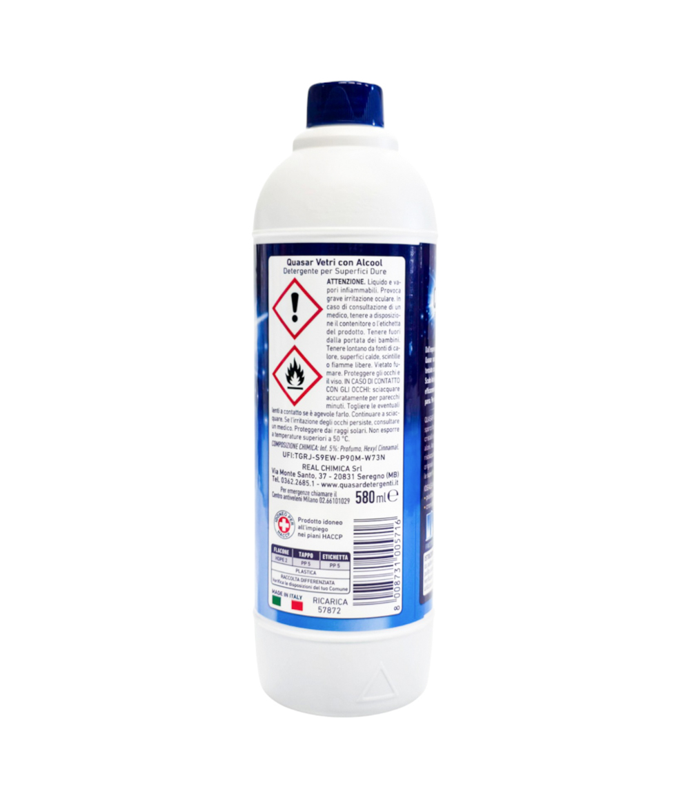 Detergent pentru geamuri Quasar cu alcool Rezervă 580 ml - imagine 2