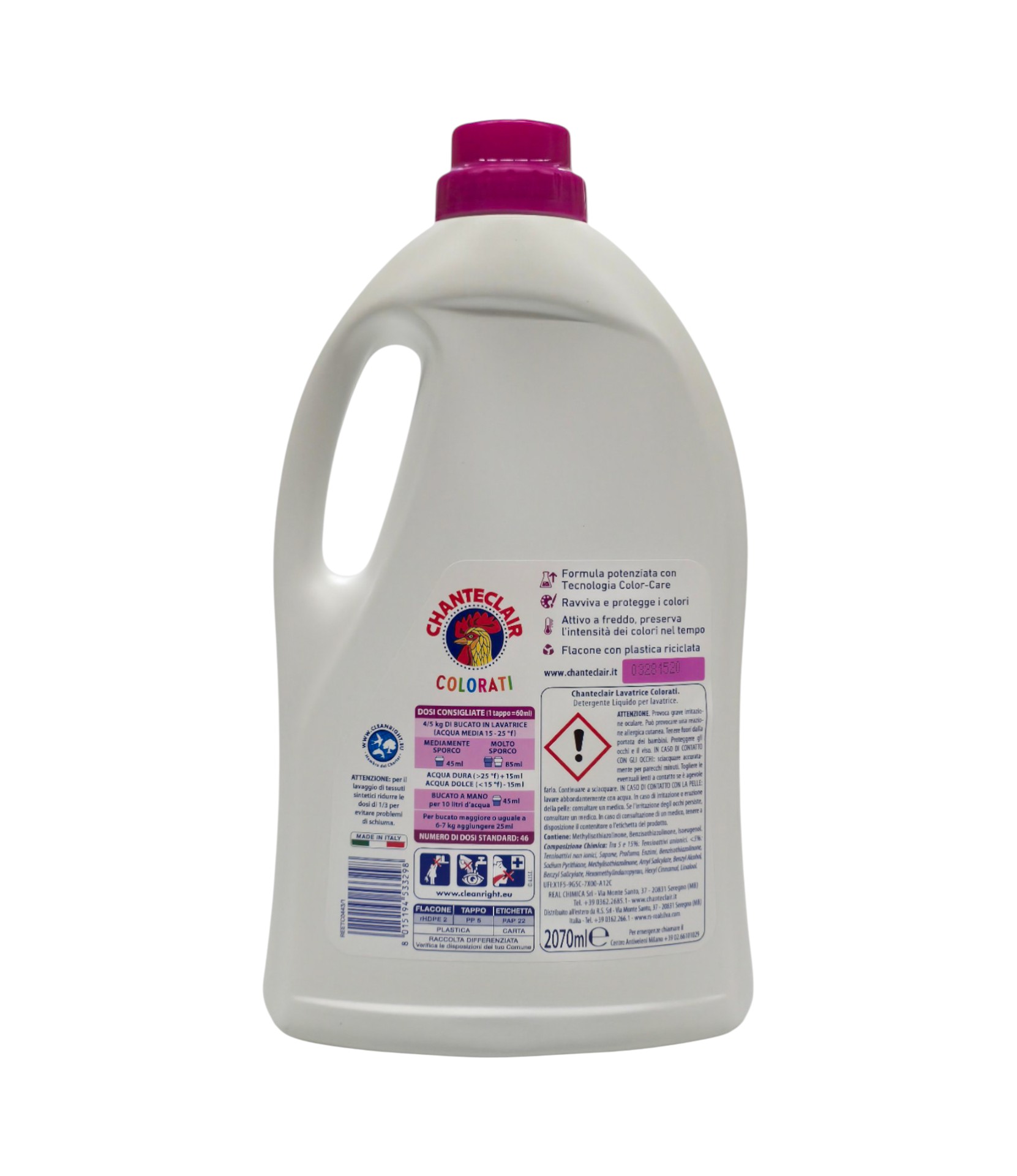 Detergent lichid Pentru rufe colorate Chanteclair 2070 ml - imagine 2