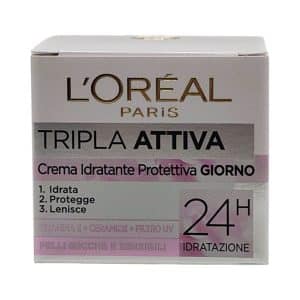 Cremă de față L'Oréal Paris Tripla Attiva Giorno ten uscat și sensibil 50 ml