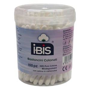 Bețișoare de urechi Ibis 100% bumbac biodegradabile 100 buc