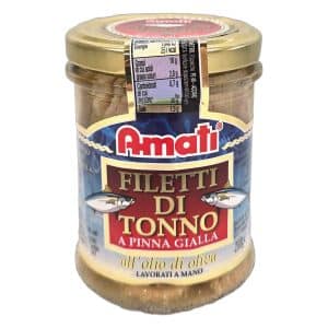 Conservă de ton Amati Filet Yellowfin în ulei de măsline 200 g